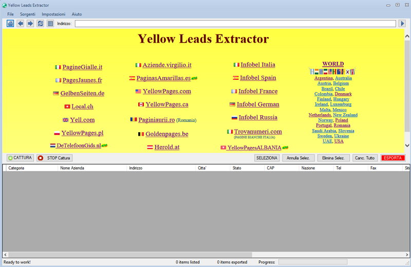Yellow Pages Spider Yellow Pages Extractor Software (English)